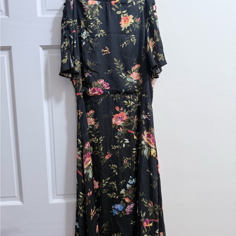H&M Black Floral Maxi Dress